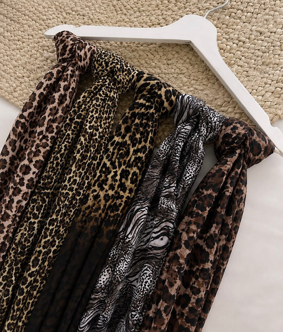 Espresso Brown Leopard Hijab