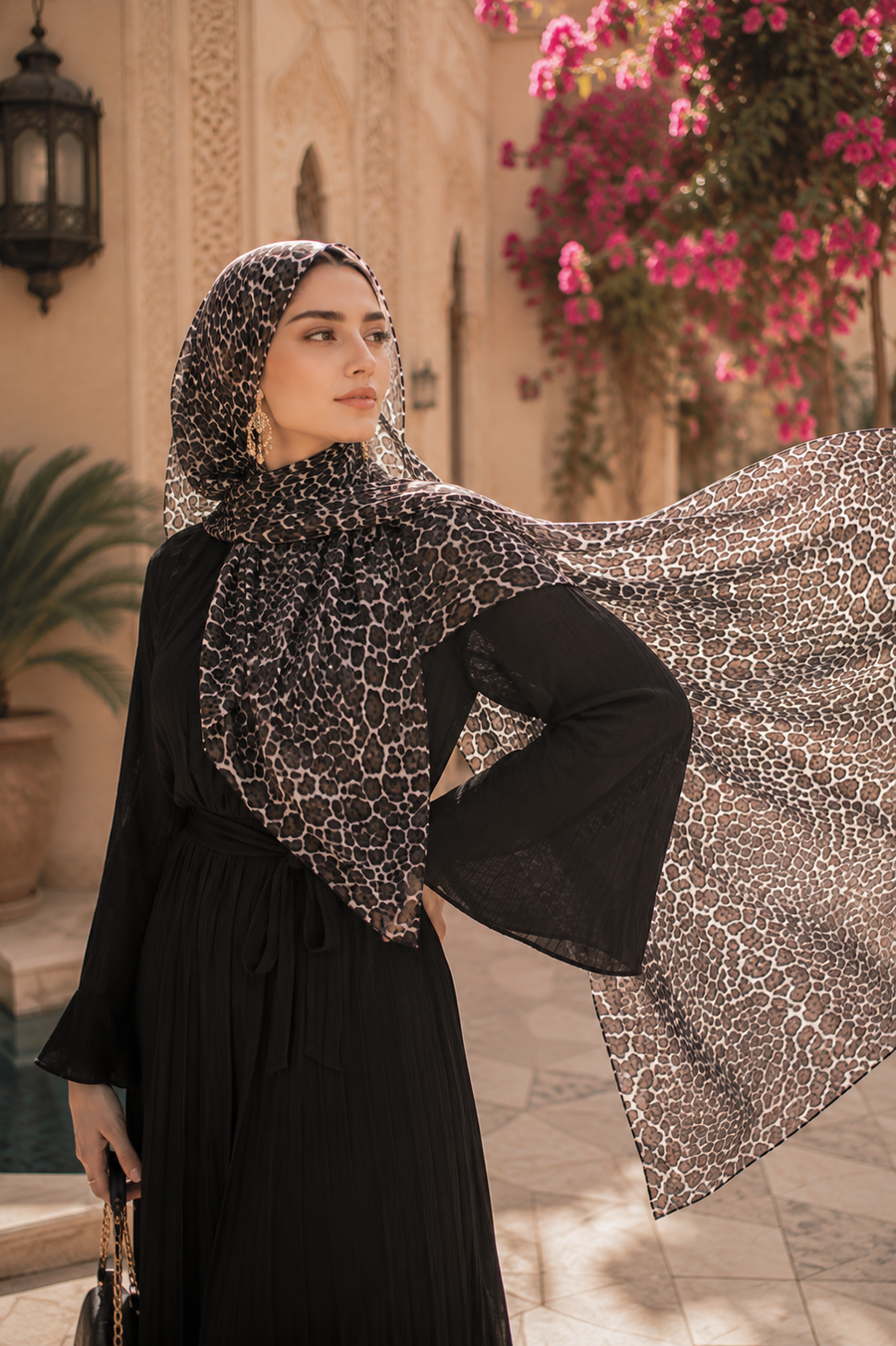 Espresso Brown Leopard Hijab