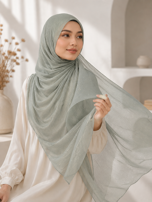 Shimmer Georgette Hijab