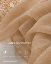 Warm Beige Shimmer Georgette Hijab