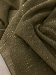 Olive Green Shimmer Georgette Hijab