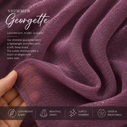 Mauve Purple Shimmer Georgette Hijab