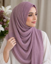 Lavender Mauve Shimmer Georgette Hijab