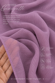 Lavender Mauve Shimmer Georgette Hijab