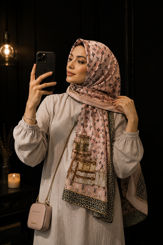 Pink Voyage Silk Hijab