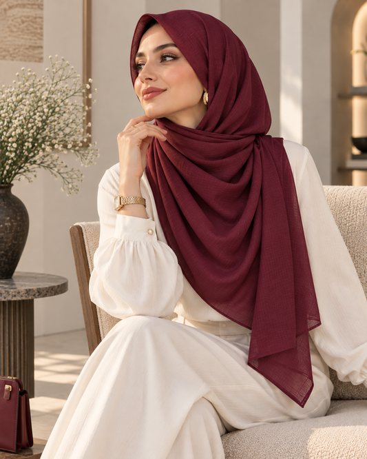 Wine — Modal Cotton Hijab
