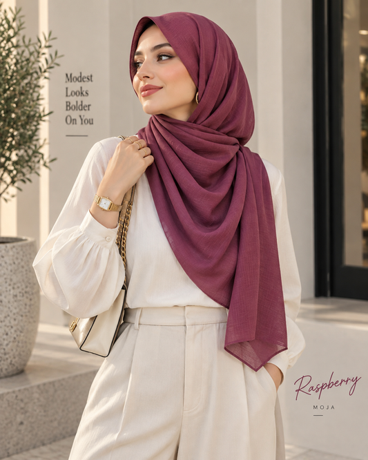 Raspberry — Modal Cotton Hijab