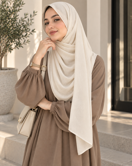 Off White — Modal Cotton Hijab