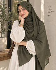 Olive Green — Modal Cotton Hijab