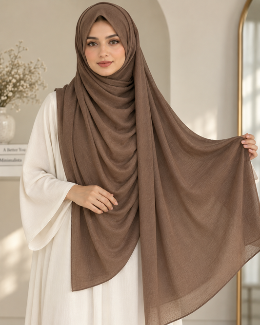 Brown — Modal Cotton Hijab