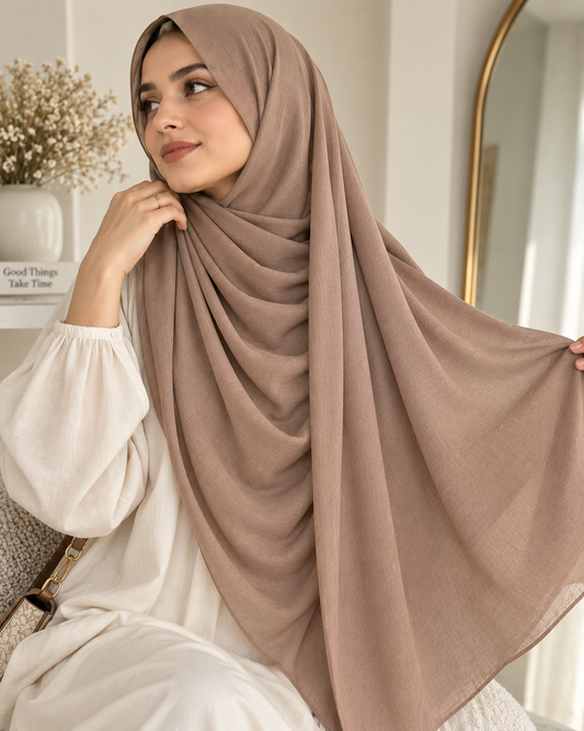Nude Brown — Modal Cotton Hijab