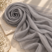 Silver Grey — Organza Shimmer Hijab