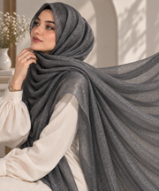 Smokey Grey — Organza Shimmer Hijab
