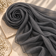 Smokey Grey — Organza Shimmer Hijab