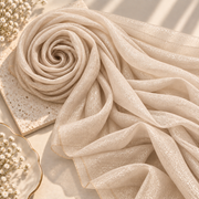 Champagne Cream — Organza Shimmer Hijab